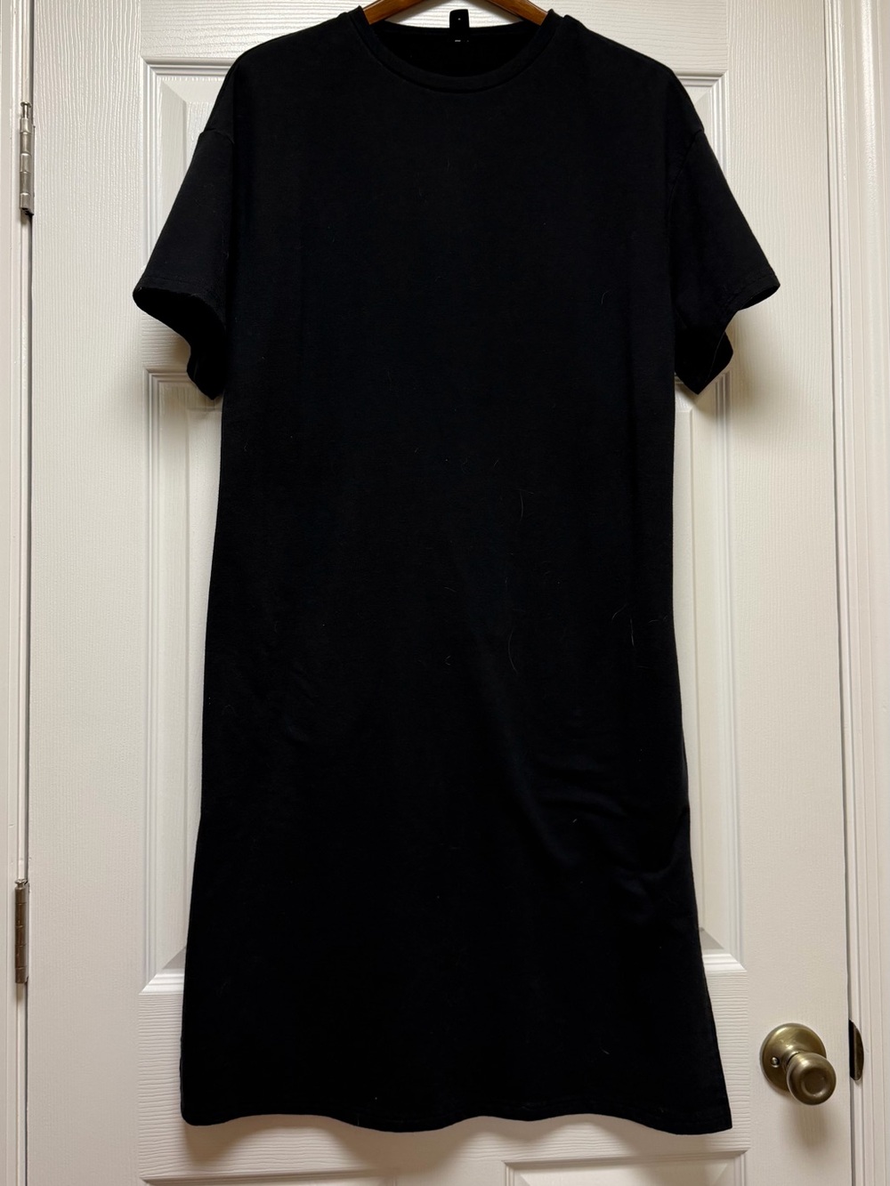 SHEIN Black Short Sleeve T-Shirt Dress